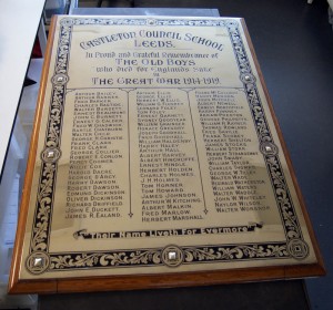 Castleton: War memorial AFTER cleaning