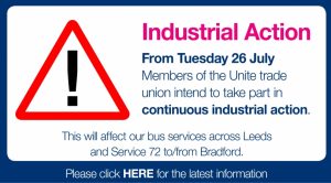 Leeds bus strike Tuesday july 26