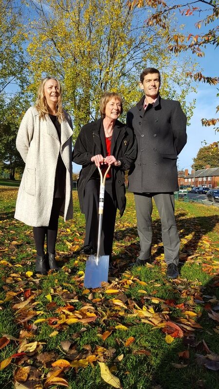 Councillors Jools Heselwood, Caroline Gruen and Kevin Ritchie (Labour, Bramley and Stanningley) welcome that work has started to create 22 new Council homes at Broadlea Street in Bramley.