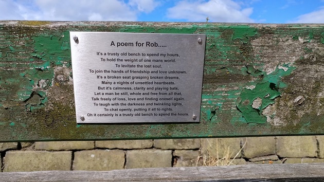 poem for rob farnley bench
