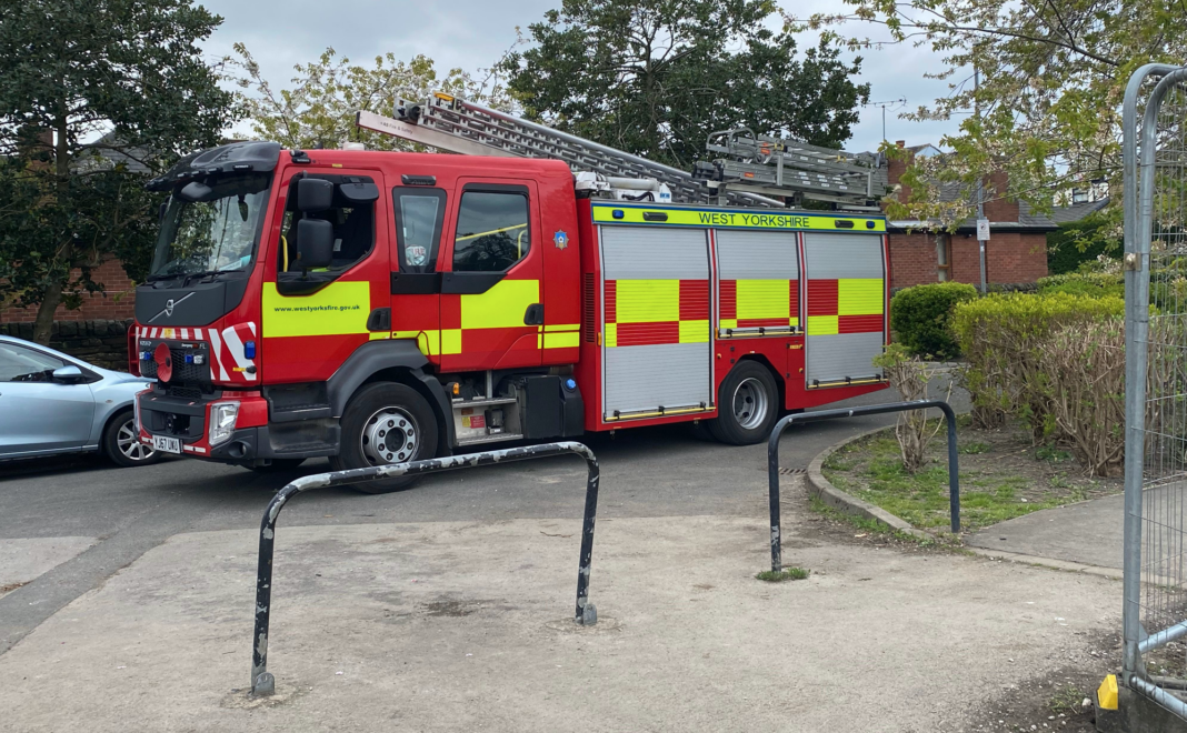 Farsley: Firefighters rescue new playground turf following community ...